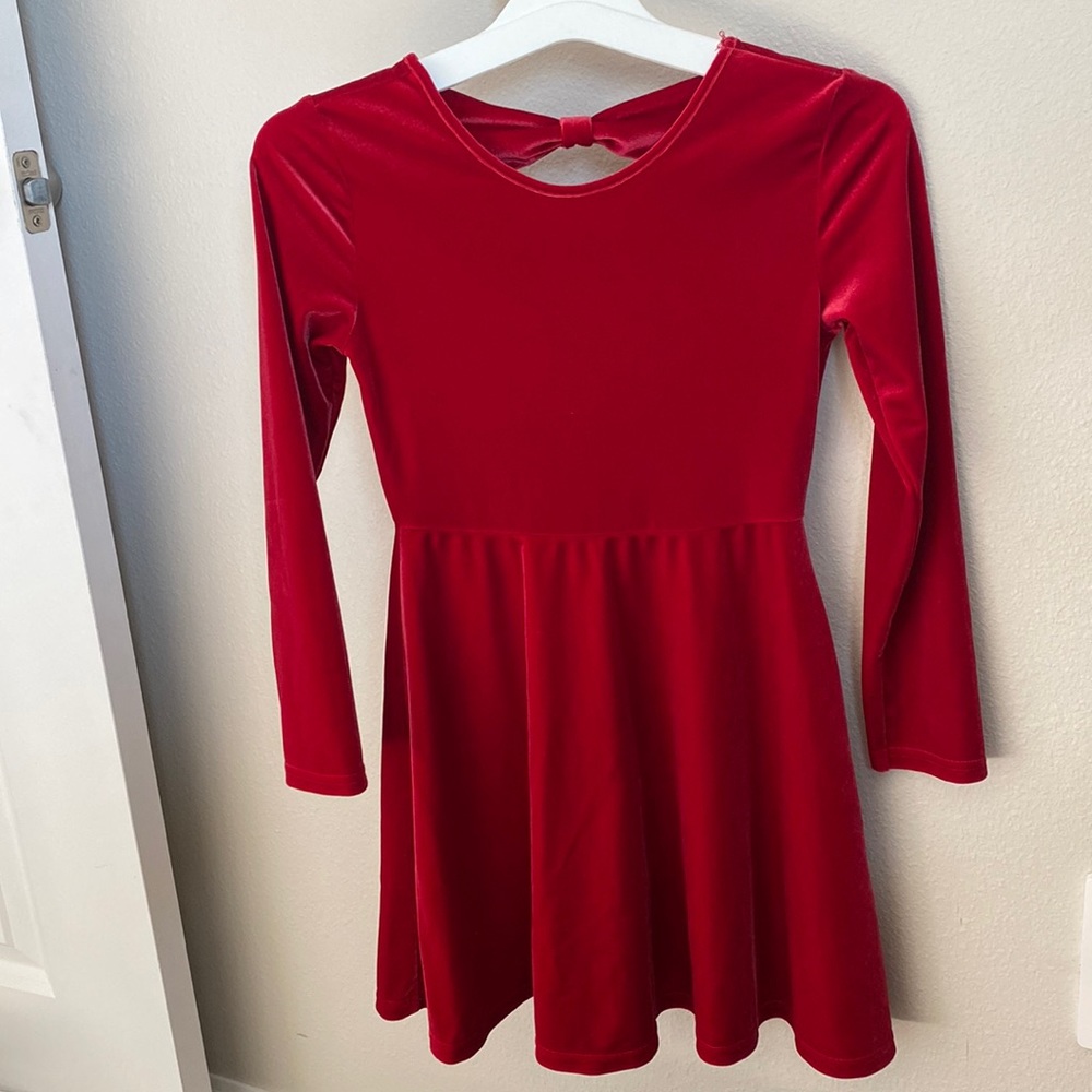 Velvet red holiday dress